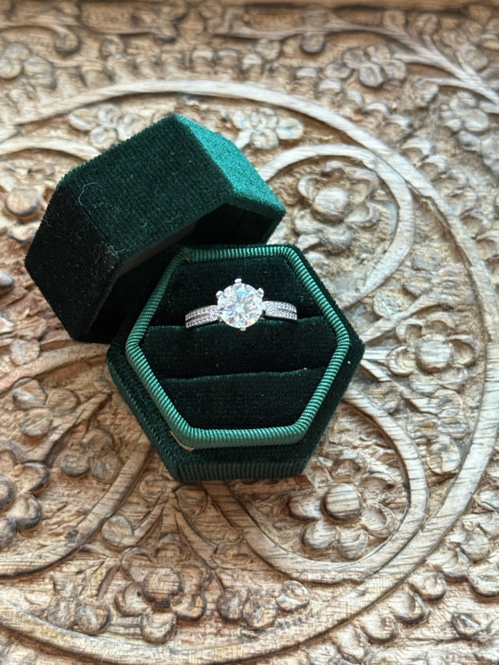 Genuine moissanite ring size 8.5